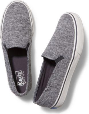 Keds Double Decker Quilted Jersey Charcoal, Size 5m Women Inchess Shoes
