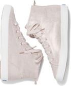 Keds Kickstart Hi Metallic Linen Rose Gold, Size 5m Women Inchess Shoes