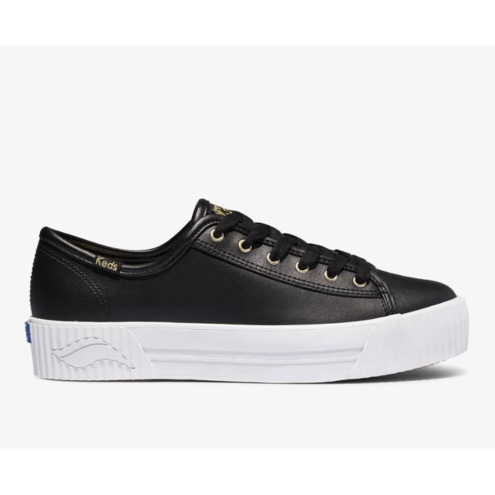 Keds Triple Kick Amp Leather Black, Size 9.5m Women Inchess Shoes