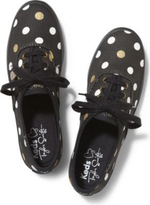 Keds Taylor Swift Inchess Champion Gold Glitter Dot Black