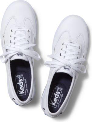 Keds Craze T-toe Leather White, Size 5m Women Inchess Shoes