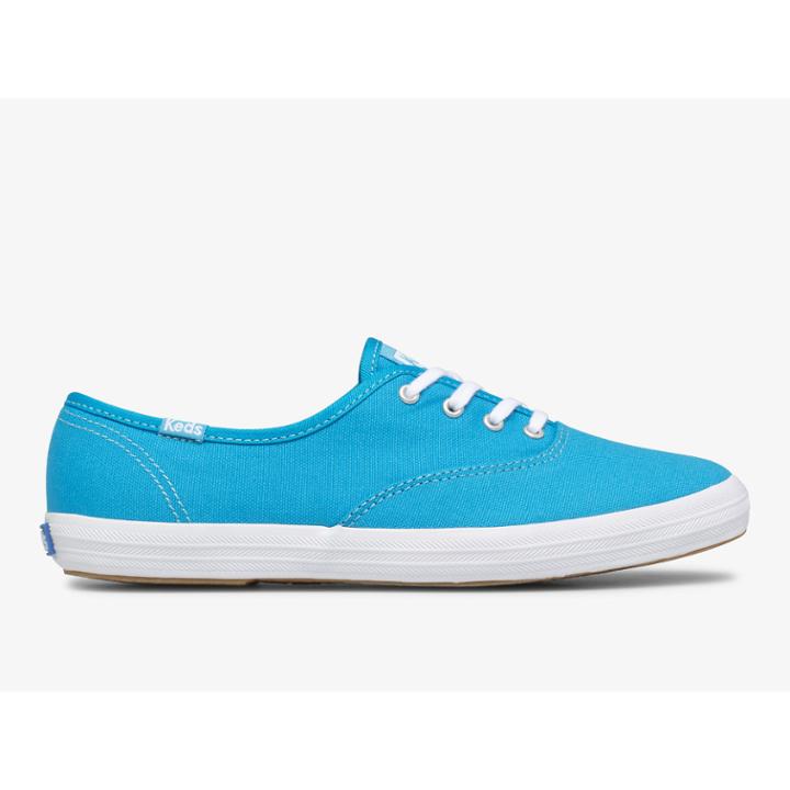 Keds Champion Canvas Neon Washable Neon Blue, Size 10m Women Inchess Shoes