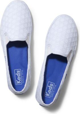 Keds Crashback Eyelet White, Size 5m Women Inchess Shoes