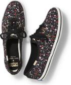 Keds X Kate Spade New York Champion Black Foral, Size 5m Women Inchess Shoes