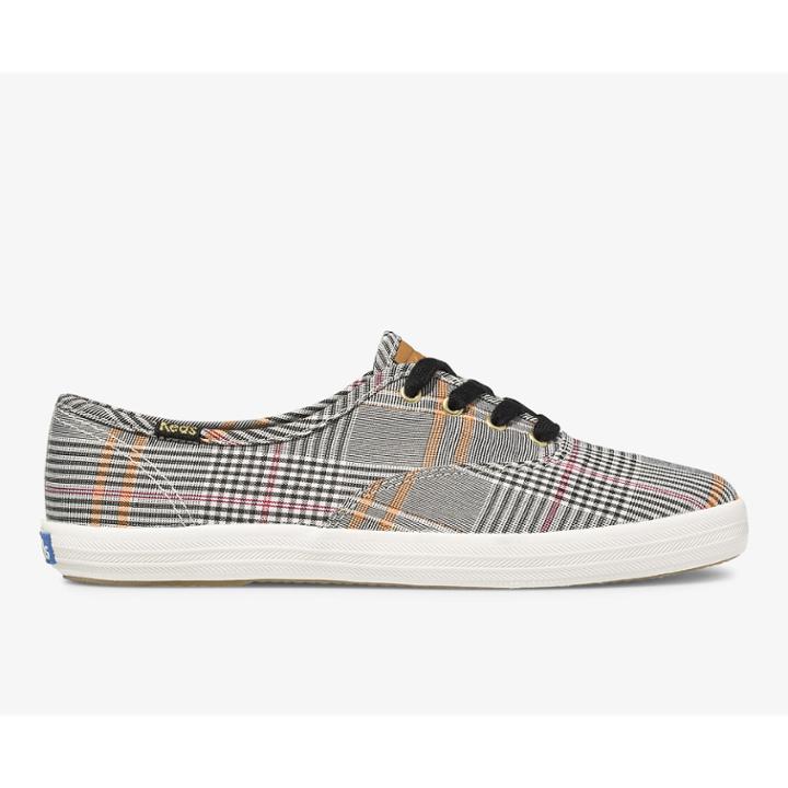 Keds Champion Plaid Black Multi, Size 9.5m Women Inchess Shoes