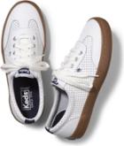Keds Tournament Perf Leather White Gum, Size 5m Women Inchess Shoes