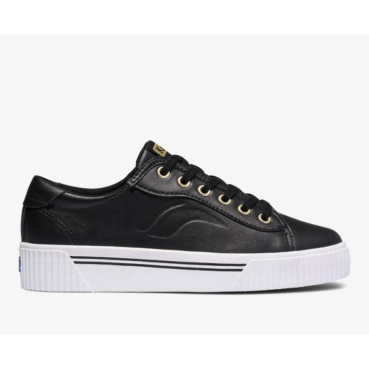 Keds Crew Kick Alto Leather Black, Size 6.5m Women Inchess Shoes