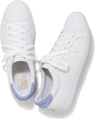 Keds Ace Leather White Pale Iris, Size 5m Women Inchess Shoes