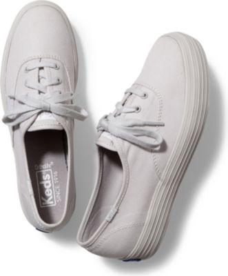 Keds Triple Mono Light Gray, Size 5m Women Inchess Shoes