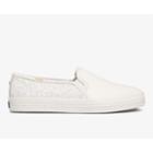 Keds X Kate Spade New York Double Decker Embroidered Leopard Leather White, Size 6m Women Inchess Shoes