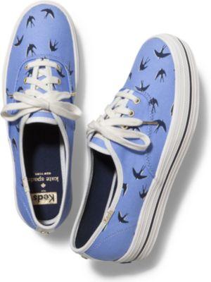Keds X Kate Kpade New York Triple Bird Periwinkle, Size 7m Women Inchess Shoes