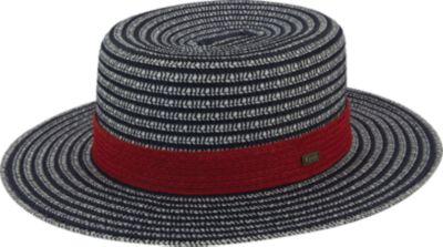 Keds Boater Straw Hat Navy Red