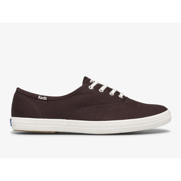 Keds Champion Washable Feat. Organic Canvas Burgundy, Size 8m Women Inchess Shoes