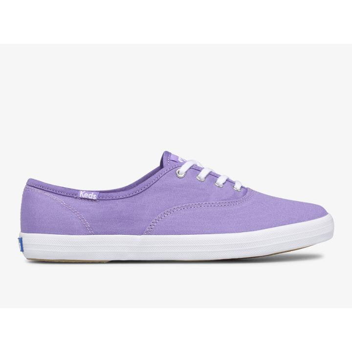 Keds Champion Feat. Organic Cotton Purple, Size 6m Women Inchess Shoes