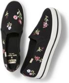 Keds X Kate Spade New York Triple Decker Embroidery Black Floral, Size 5m Women Inchess Shoes
