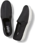 Keds Double Decker Nylon Stitch Black, Size 5m Women Inchess Shoes