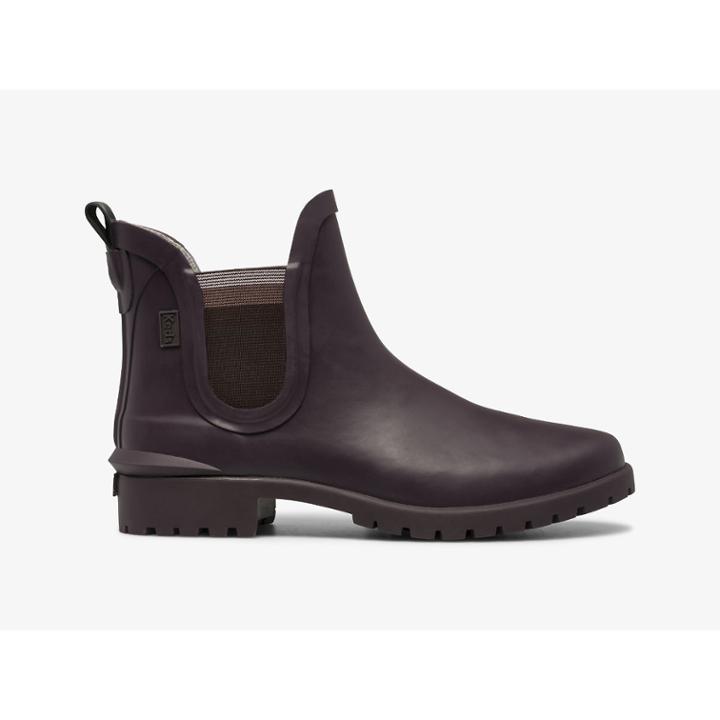 Keds Rowan Rain Boot Burgundy, Size 9m Women Inchess Shoes