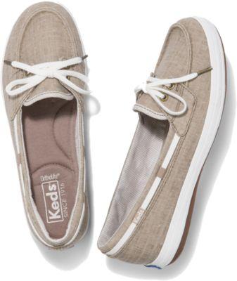 Keds Glimmer Linen Walnut, Size 5m Women Inchess Shoes