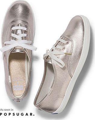Keds X Kate Spade New York Champion Leather Metallic Rose Gold, Size 7m Women Inchess Shoes