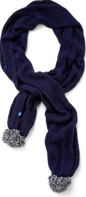 Keds Herringbone Knit Pom Scarf Peacoat Navy
