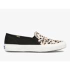 Keds Double Decker Leopard Canvas Black, Size 7m Women Inchess Shoes