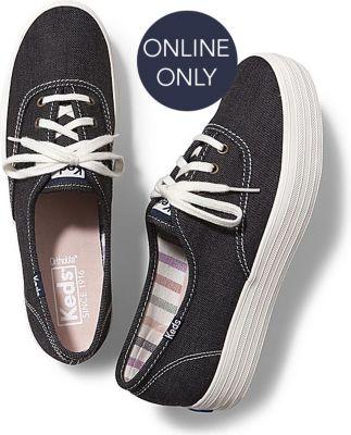 Keds Triple Denim Black, Size 6m Women Inchess Shoes