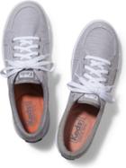 Keds Vollie Chambray Grey Railroad Stripe, Size 5m Women Inchess Shoes