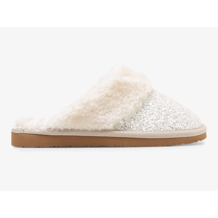 Keds Mule Slipper Glitter Ivory, Size 10m Women Inchess Shoes