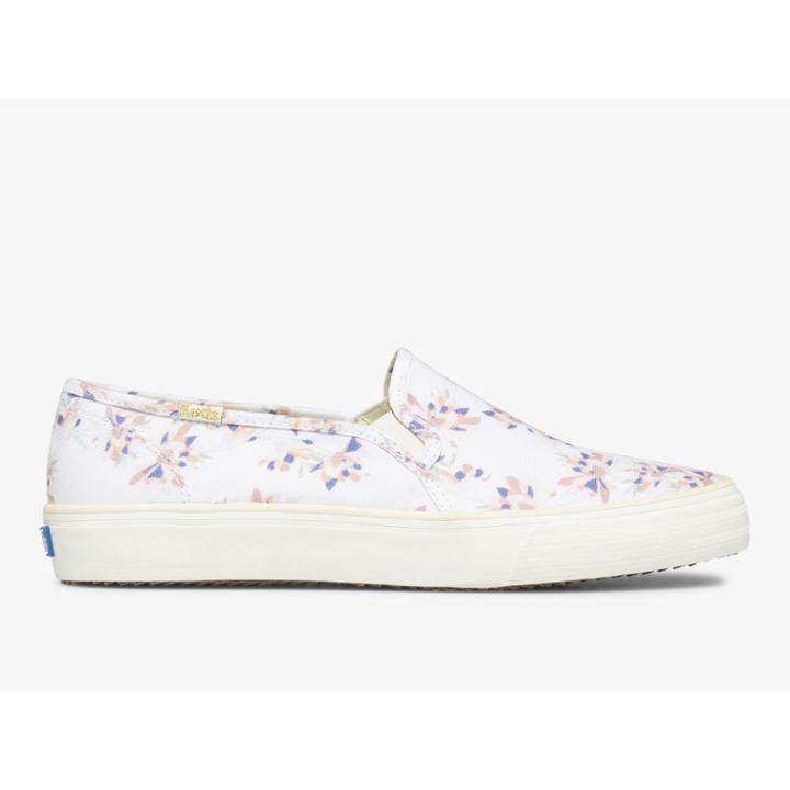Keds Double Decker Spring Floral Green, Size 5.5m Women Inchess Shoes
