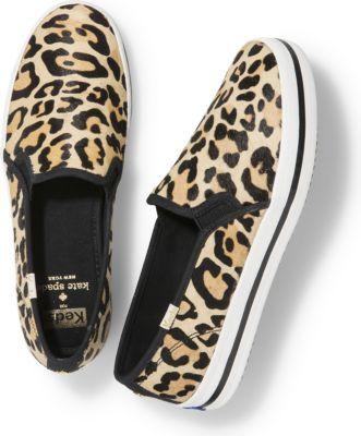 Keds X Kate Spade New York Double Decker Leather Leopard, Size 5m Women Inchess Shoes