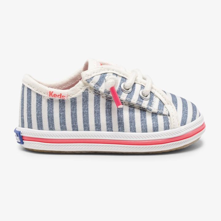 Keds Kickstart Crib Preppy Stripe Blue, Size 2m Keds Shoes