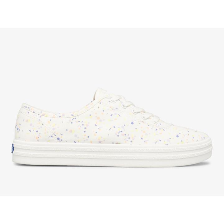 Keds Breezie Confetti Canvas White Multi, Size 11m Women Inchess Shoes