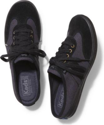 Keds Virtue Suede Mule Black, Size 5m Women Inchess Shoes