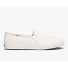 Keds Double Decker Ribbed Wave Jersey Snow White, Size 10m Women Inchess Shoes