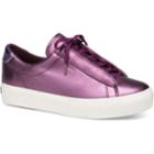 Keds Rise Metro Shimmer Leather Burgundy, Size 8.5m Women Inchess Shoes