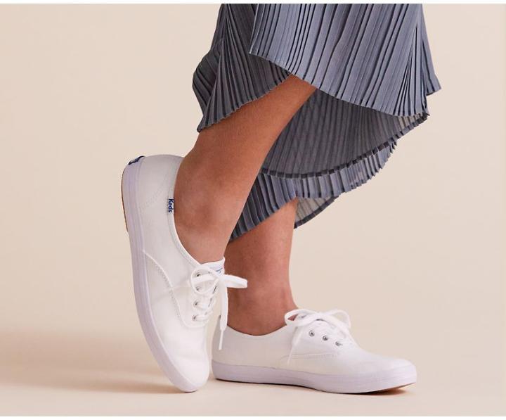 Keds Champion Feat. Organic Cotton White, Size 7m Women Inchess Shoes
