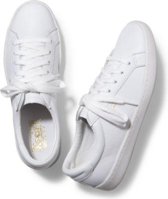 Keds Ace Leather White White, Size 5m Women Inchess Shoes