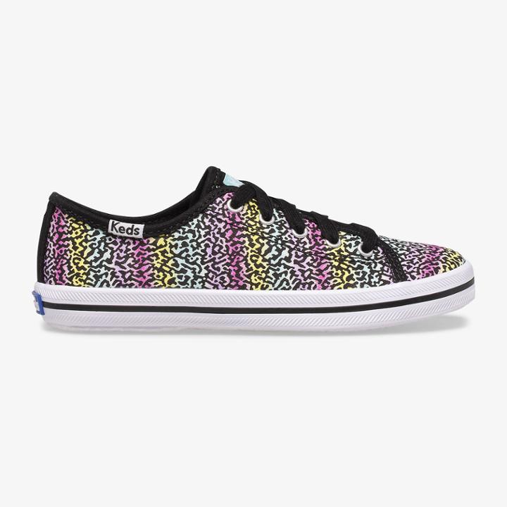 Keds Kickstart Seasonal Black/rainbow, Size 12.5m Keds Shoes
