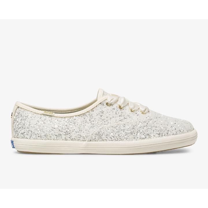 Keds X Kate Spade New York Champion Glitter Cream Glitter, Size 6m Women Inchess Shoes