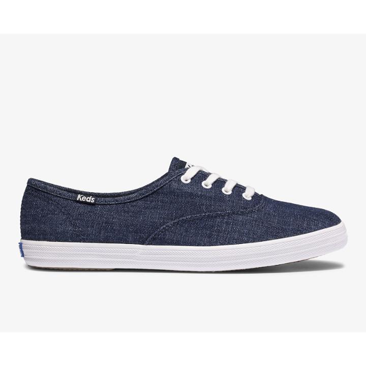 Keds Champion Eco Denim Indigo, Size 9m Women Inchess Shoes