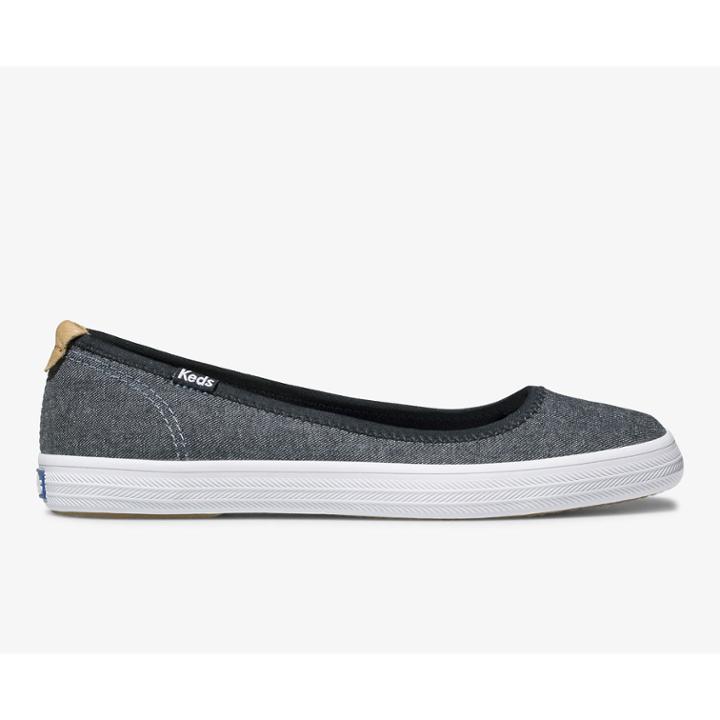 Keds Bryn Chambray Navy, Size 9.5m Women Inchess Shoes