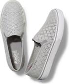 Keds Double Decker Perf Light Gray, Size 5m Women Inchess Shoes