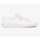 Keds Jump Kick Leather White Gold, Size 5m Women Inchess Shoes