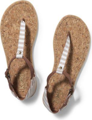 Keds Tealight T Strap Cabana Stripe Sand, Size 5m Women Inchess Shoes