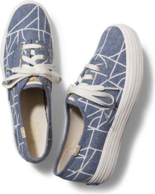 Keds Triple Abstract Dark Blue, Size 5m Women Inchess Shoes