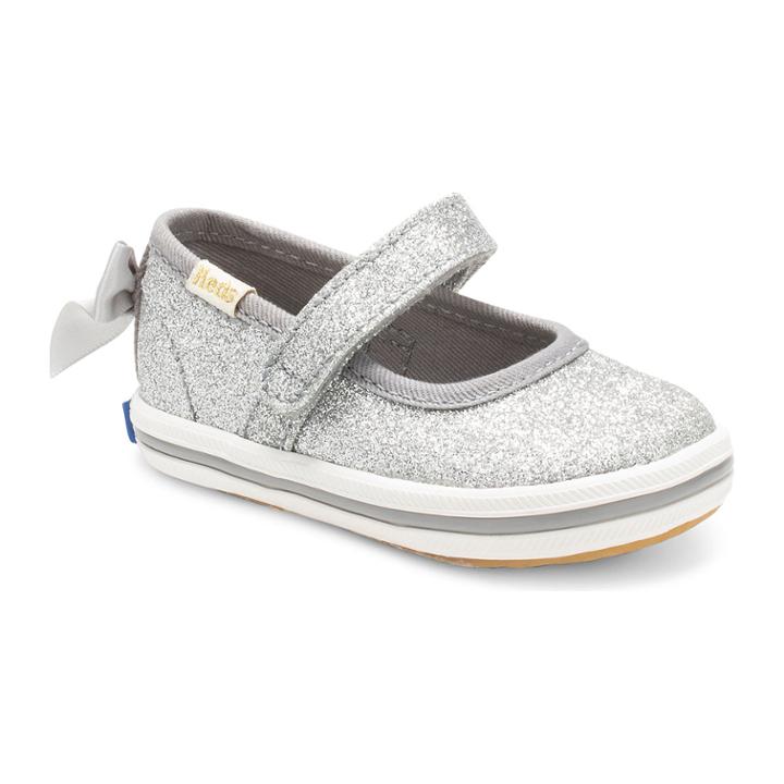 Keds X Kate Spade New York Sloane Mj Glitter Crib Sneaker Silver, Size 1m Keds Shoes