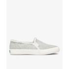 Keds Double Decker Brushed Denim Faux Shearling Grey, Size 5m Women Inchess Shoes