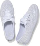 Keds X Kate Spade New York Champion Glitter White, Size 5m Women Inchess Shoes