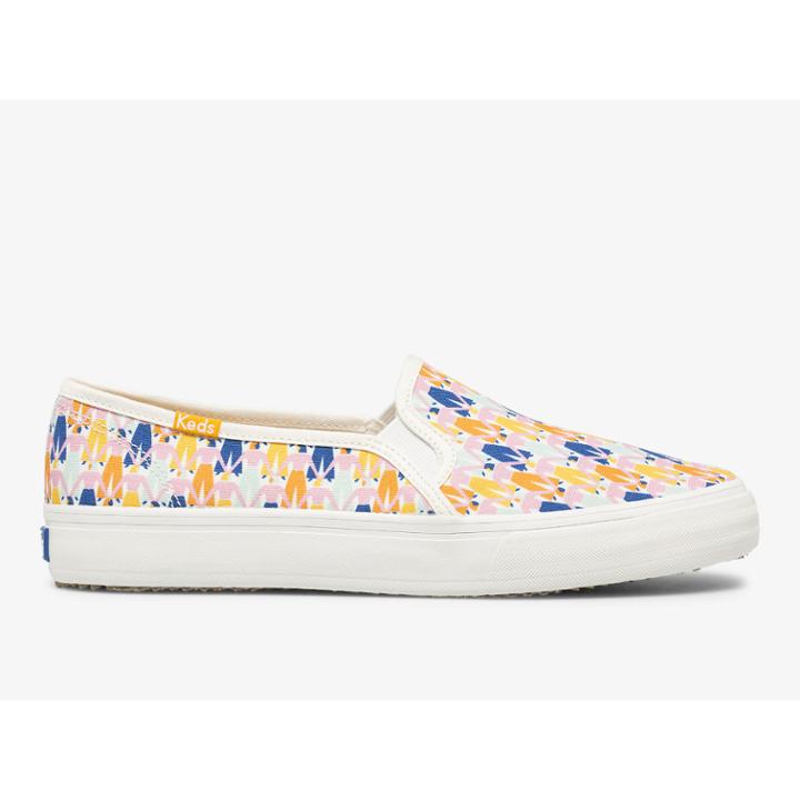 Keds Washable Double Decker Rainbow Women White Multi, Size 8m Women Inchess Shoes