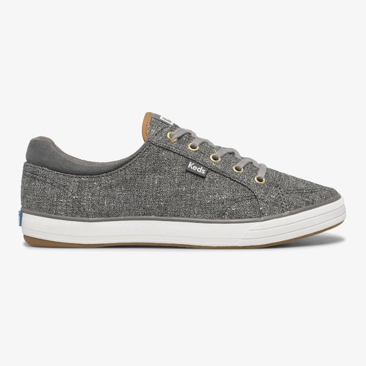 Keds Center Ii Cotton Slub Charcoal, Size 9m Women Inchess Shoes